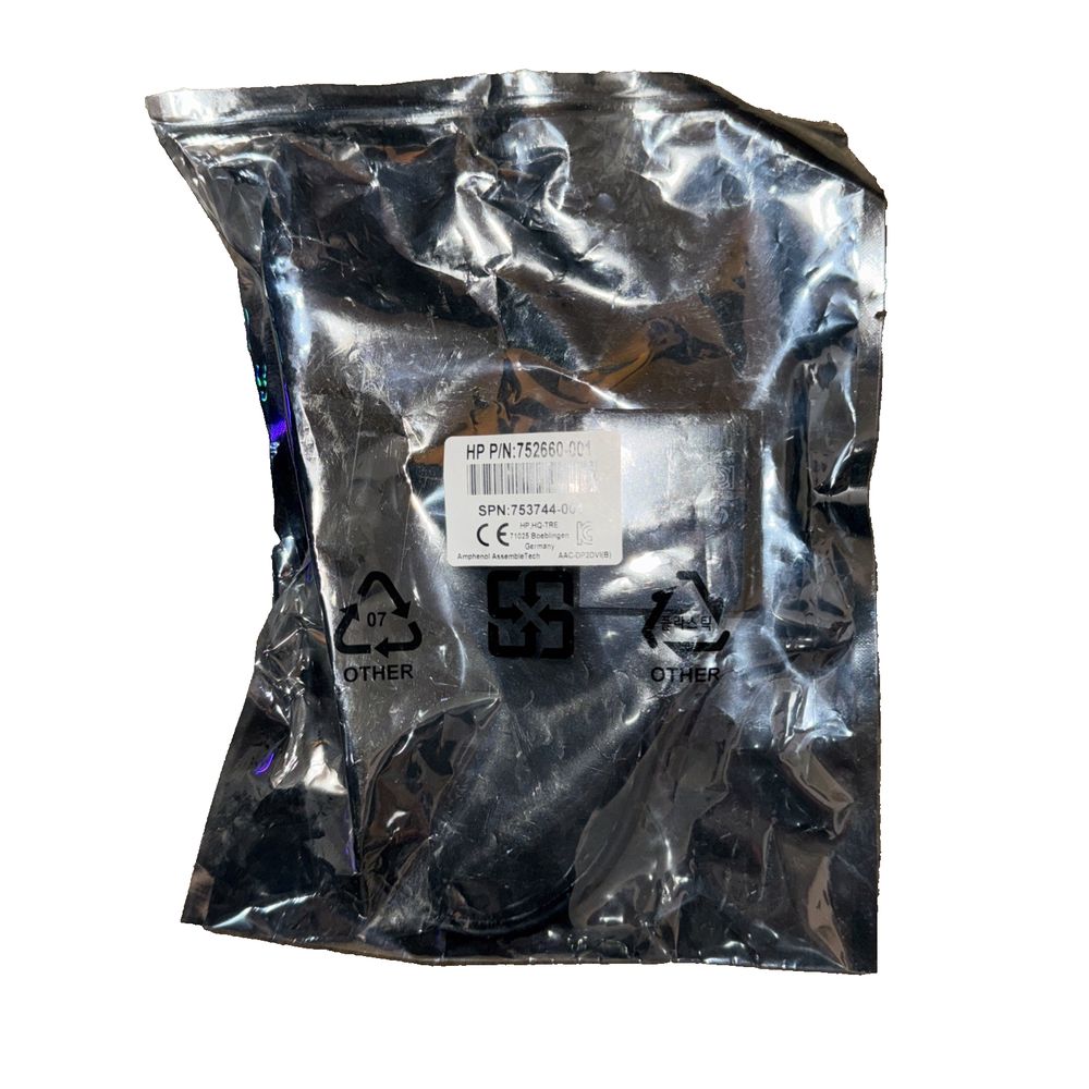 752660-001 HP DisplayPort to DVI Sl Adapter Cable – a bag of black powder
