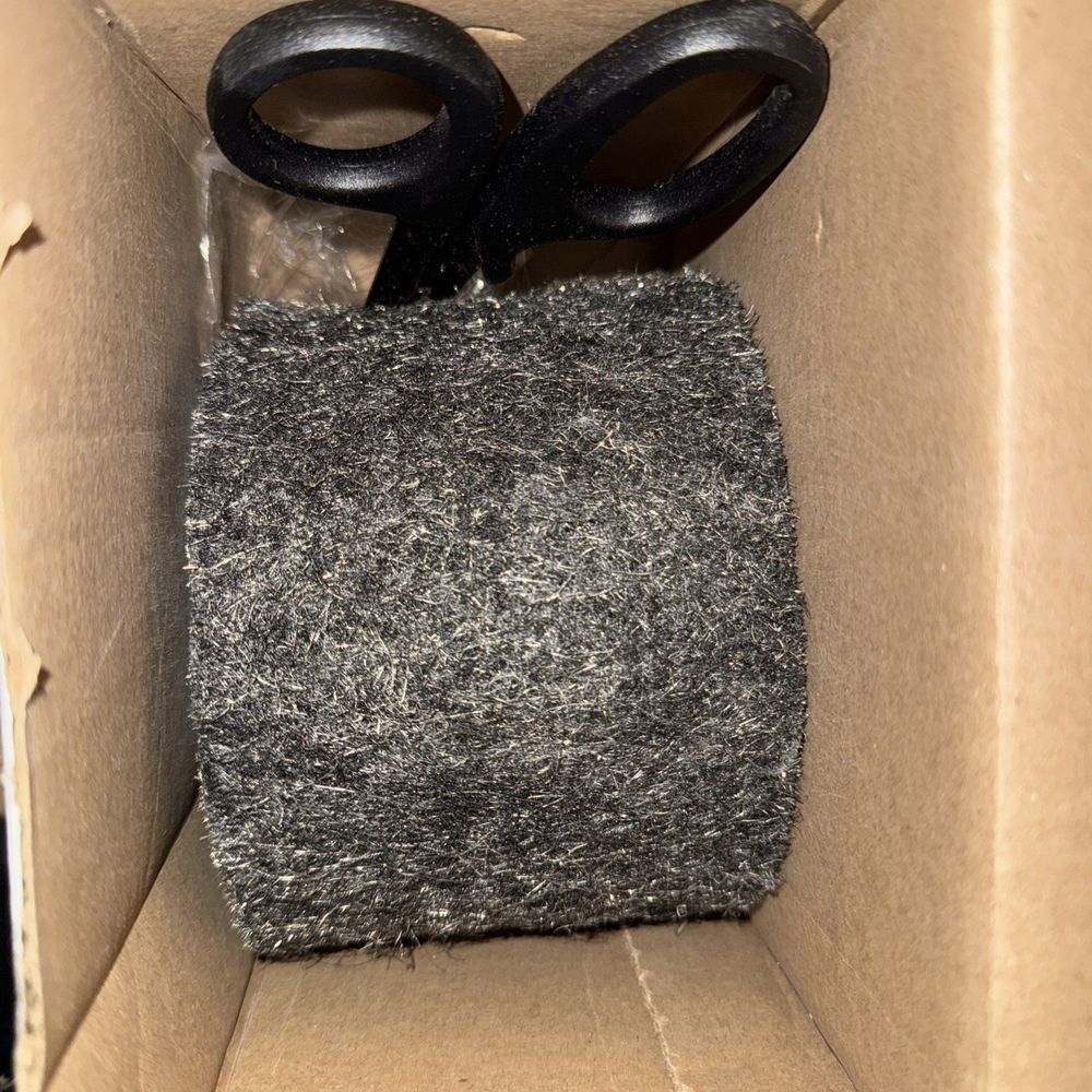 Xcluder Rodent Control Fill Fabric - Steel Wool Blend, Xcluder' – a pair of scissors in a box
