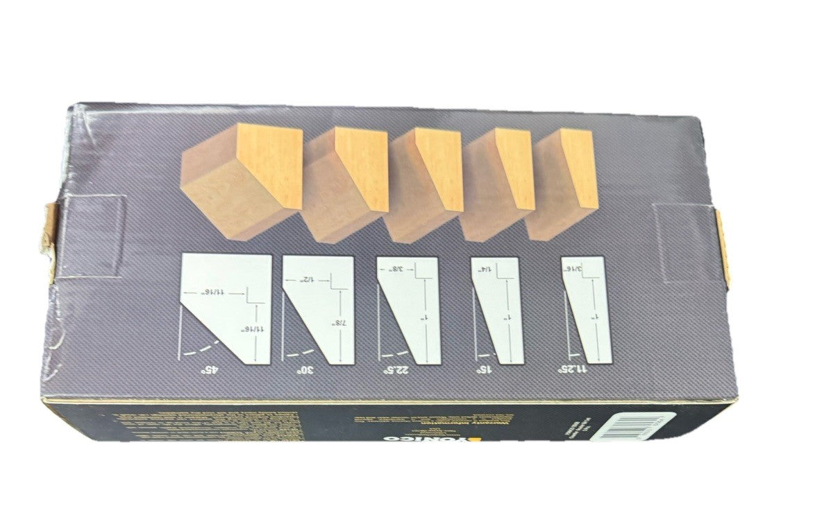 5 Bit Chamfer Edge Forming Router Bit Set - 1/2" Shank