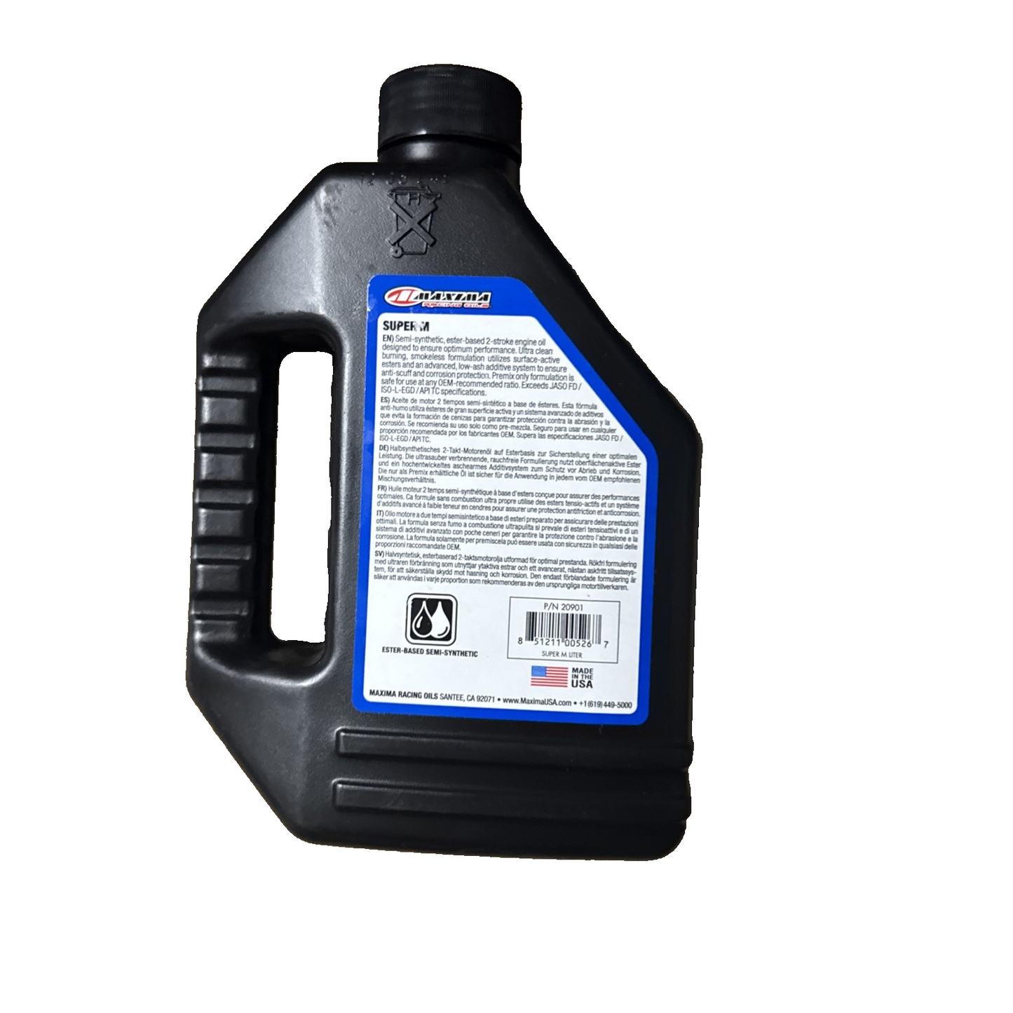 Maxima (20901) Super M 2-Stroke Premix Oil - 1 Liter Bottle