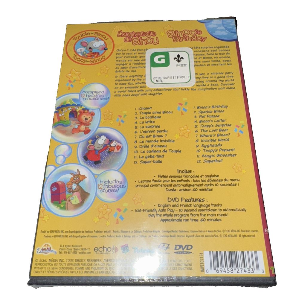 Toupie & Binou: L'anniversaire Binou / Binoo's birthday, DaveyDooDeals – the dvd of the littlestufd dvd
