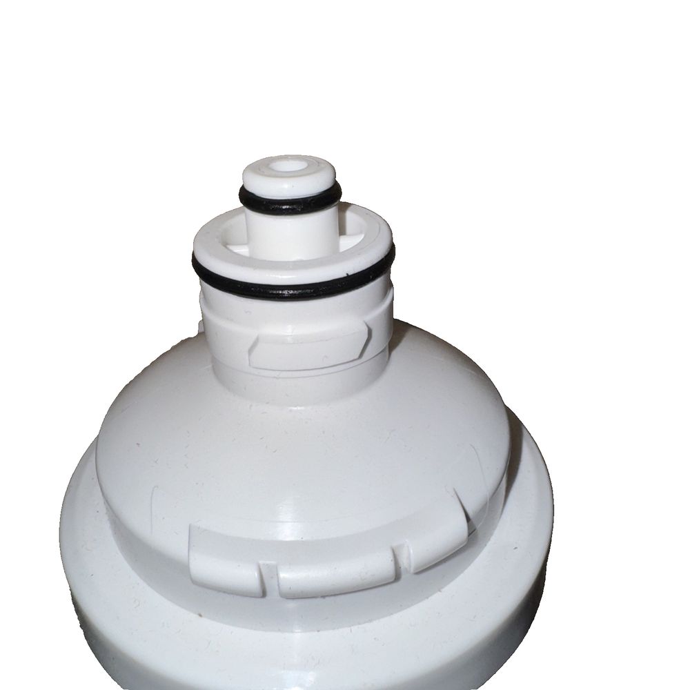 Omnipure ELF- 1M SB Series 5 Micron Carbon Block Water Filter – a white plastic water bottle with a black cap