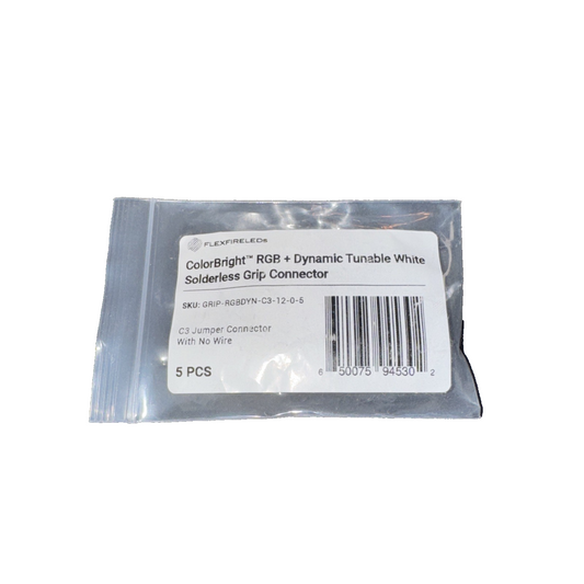 Colorbright RGB + Dynamic Tunable White Solderless Grip Connector 5 Pack