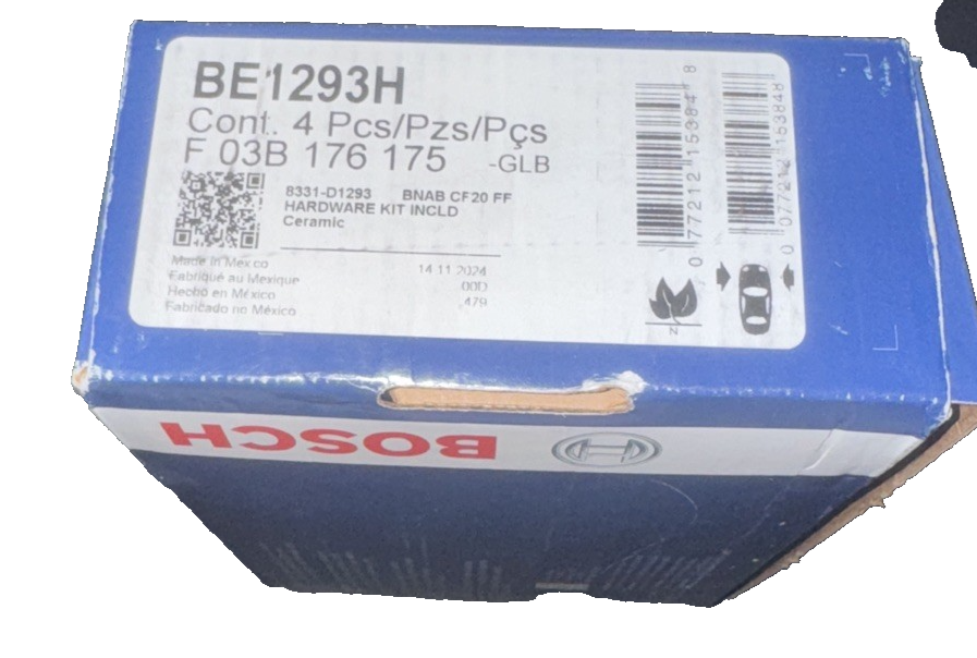 Bosch BE1293H Blue Disc Brake Pad Set - FRONT