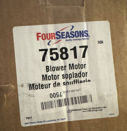 Four Seasons-Trumark 75817 Blower Motor with Wheel – a box with a label on it
