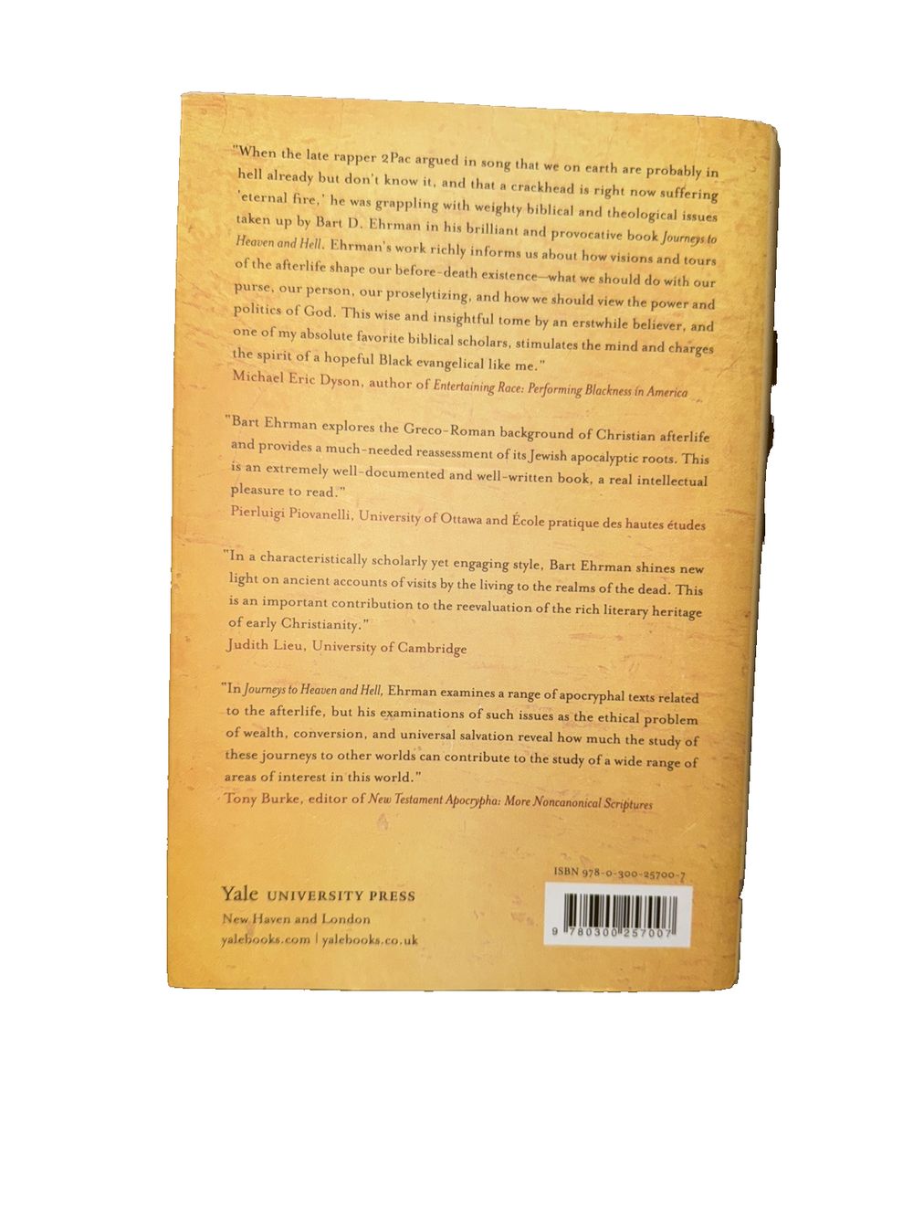 Journeys to Heaven and Hell: Tours of the Afterlife in the Early Christian Tradi, DaveyDooDeals – the book cover for the book, with a yello…