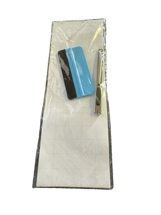 LZLRUN Bowtie Logo Wrap Sticker for Chevy Silver Carbon Fiber Cut-Your-Own Emble – a blue and white plastic bag with a blue plastic bag