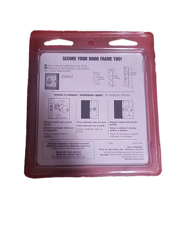 Prime-Line U 9565 Brass Lock and Door Reinforcement Plate for 1-3/4 In. Doors, Prime_line – a red plastic box with a white label on it