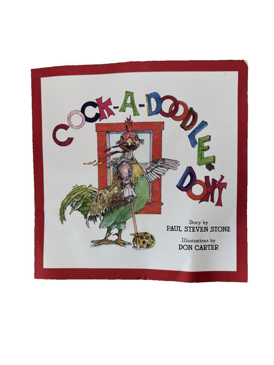 Cock-A-Doodle-Don't, DaveyDooDeals – a red and white flag with a picture of a rooster