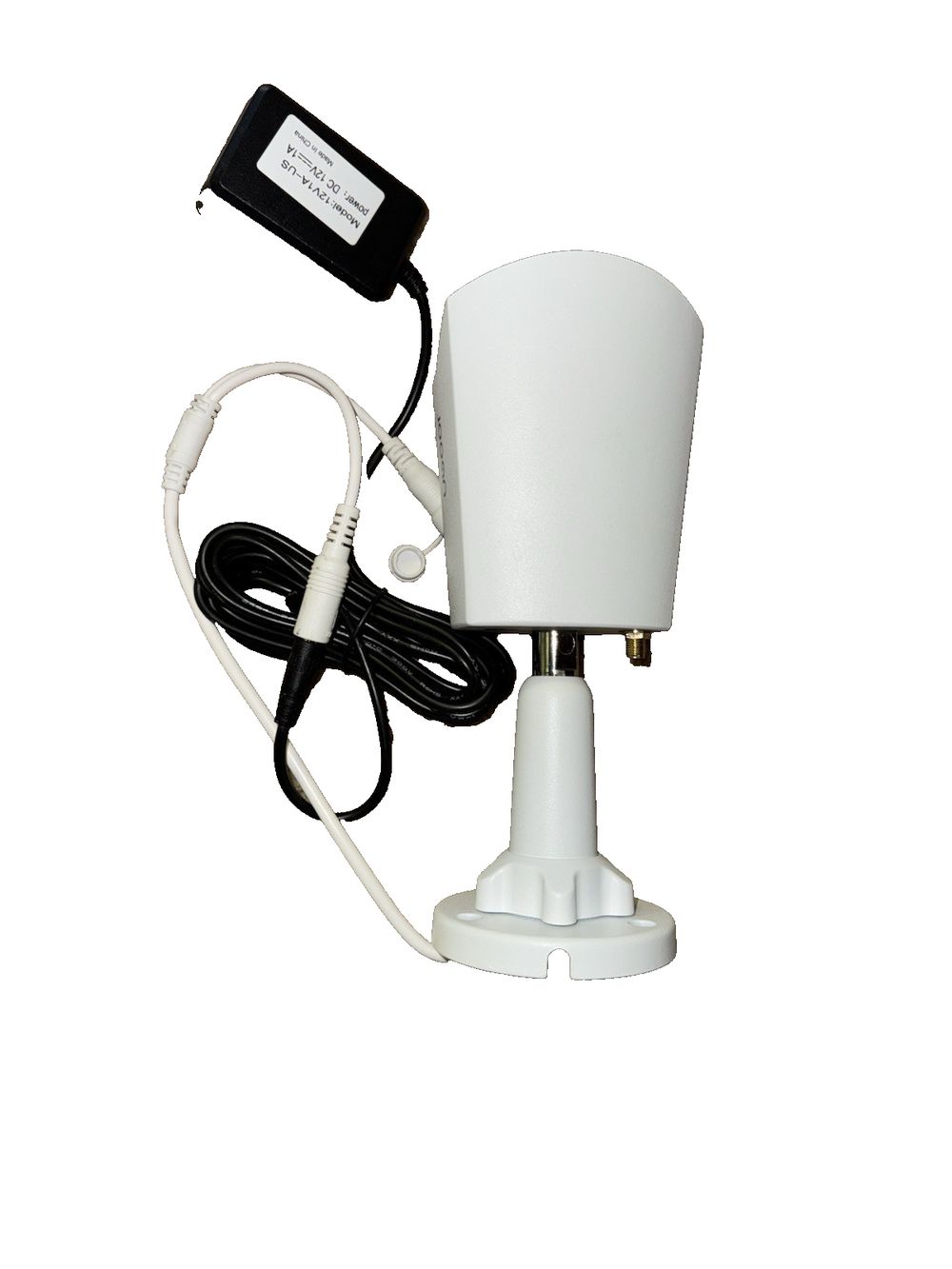 WiFi Security Camera 3MP, IP67,Motion/Human Detection, and Alert,Floodlights,, Unbranded – a white surveillance camera with a cable