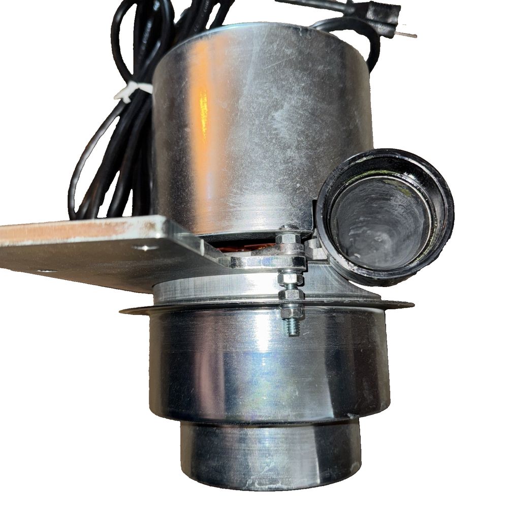 Furnace Draft Inducer/Wood Stove Fan, DaveyDooDeals – a metal object with a light on top