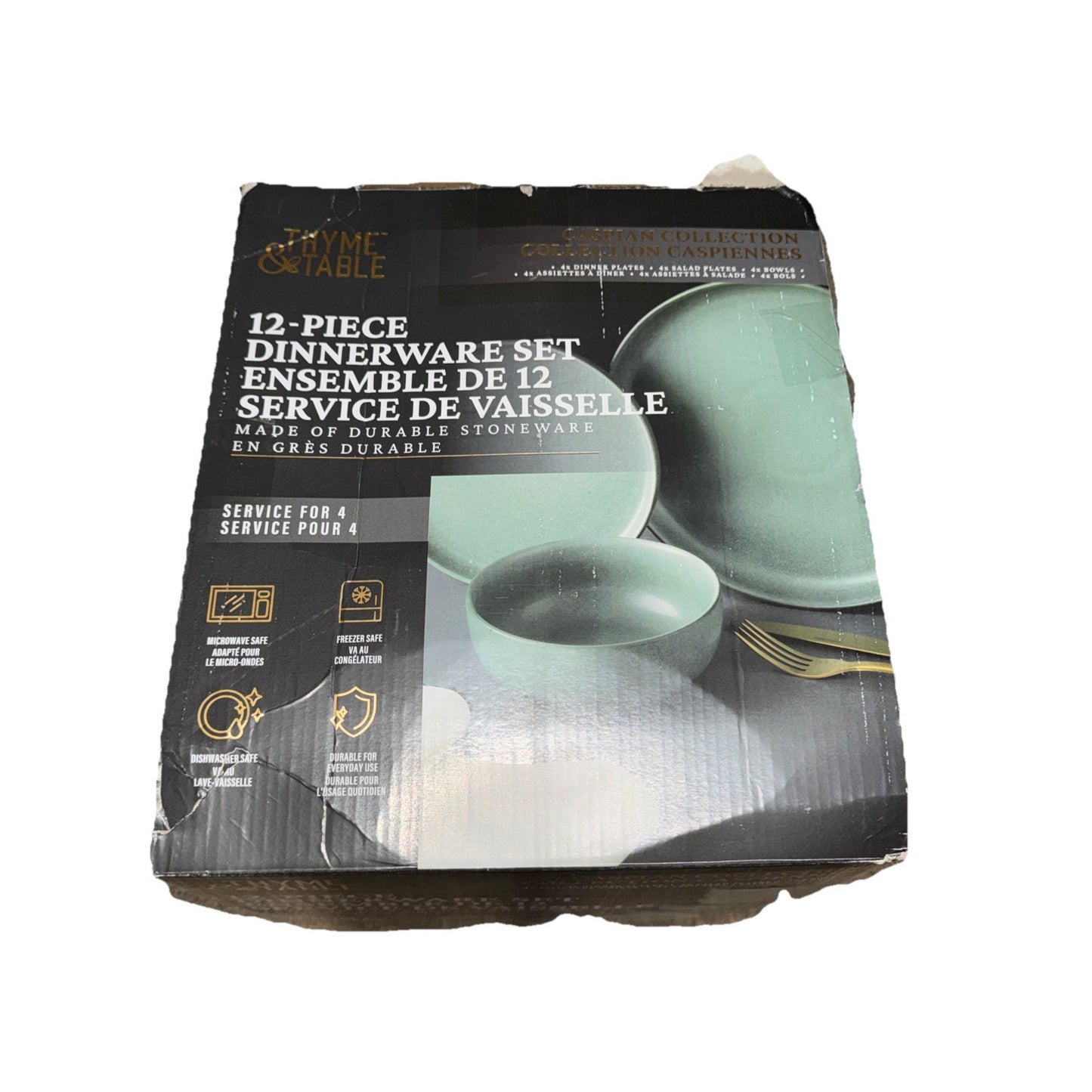 Thyme & Table 12-Piece DinnerWare Set Caspian Collection