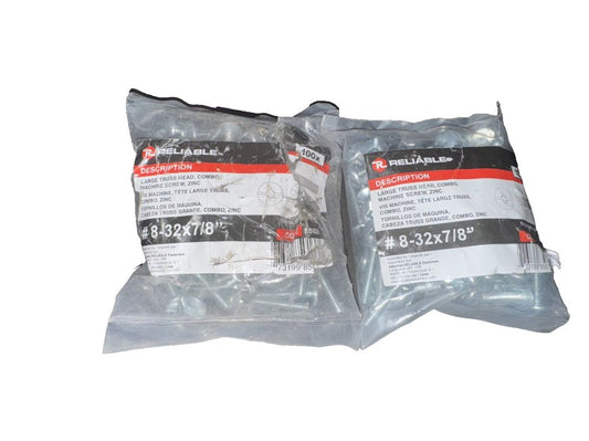 MACHINE BOLT 8-32X7/8" TRUSS HEAD 100pk Set of 2, Reliable – 2 pack of 3 - 1 - 1 - 2 - 3 - 4 - 4 - 4 -