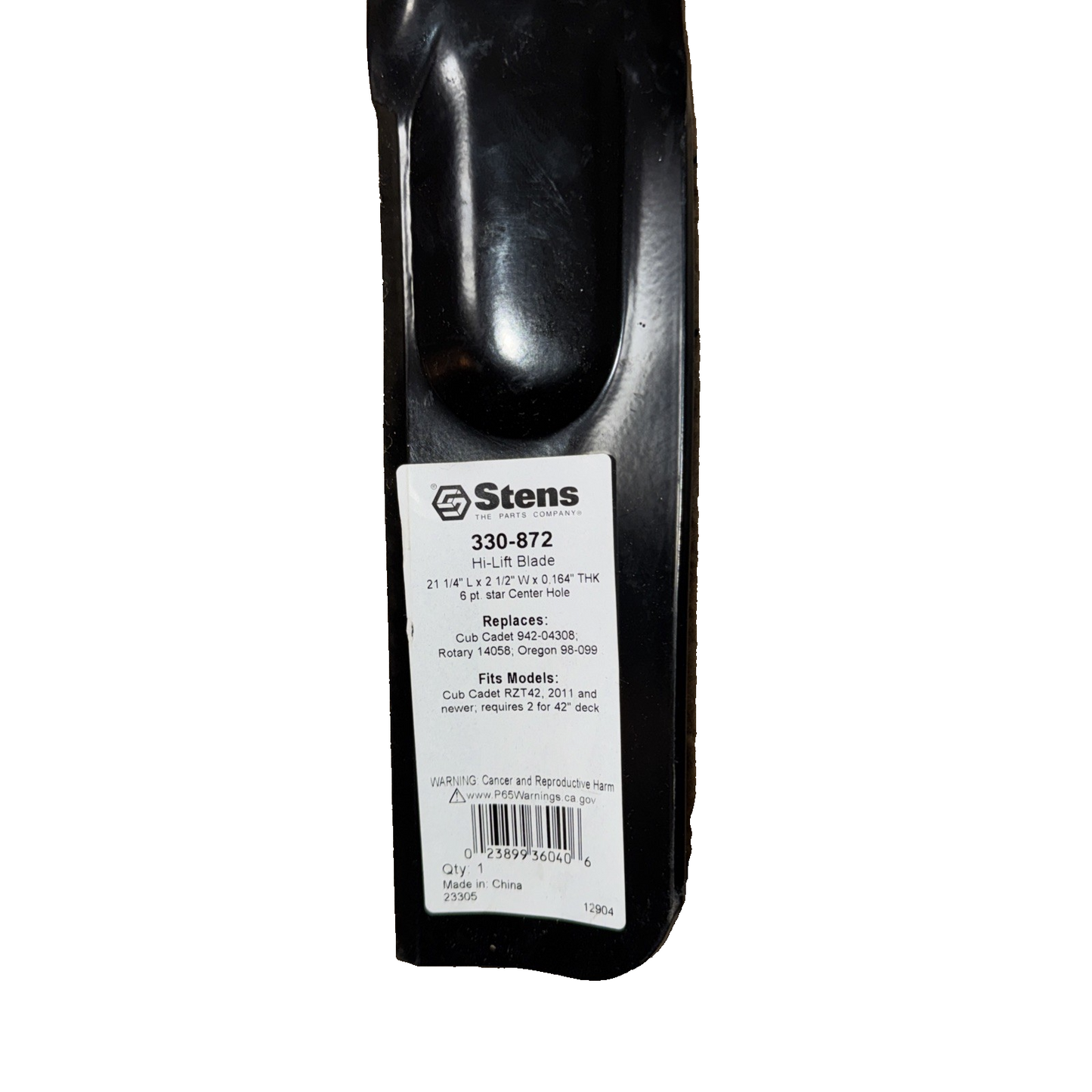 Stens 330-872 Cub Cadet 942-04308 Hi-Lift Blade