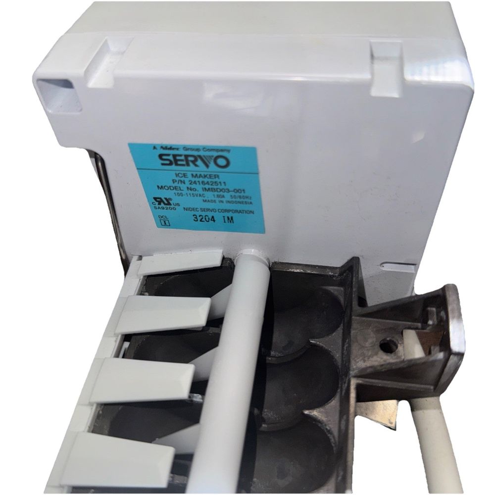 Servo 241642511 Refrigerator Ice Maker Replacement – a white and black device with a white handle