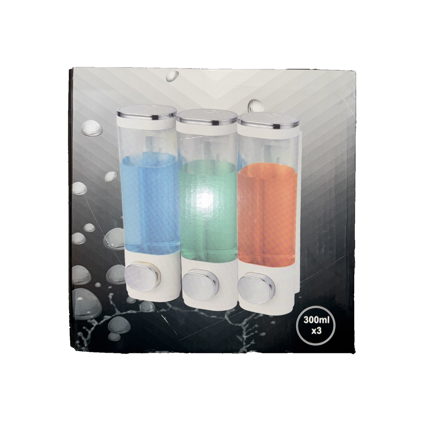 Soap Dispenser with Button 3 Pack 300Ml Capacity Each