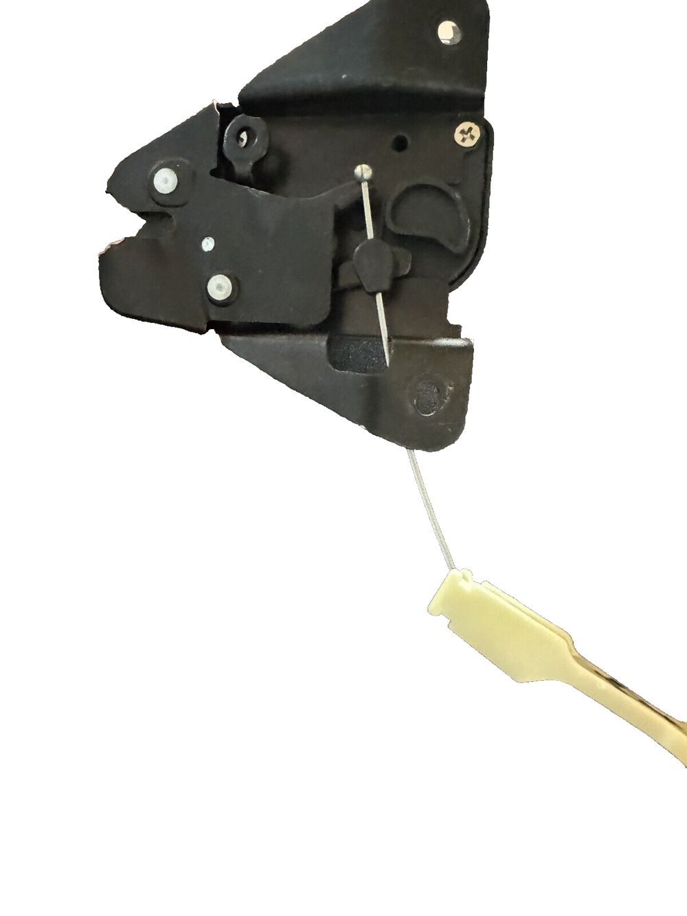 WMPHE Tailgate Lock Trunk Latch Actuator Compatible with Dodge Charger 2006-201 – a black latch latch with a white handle