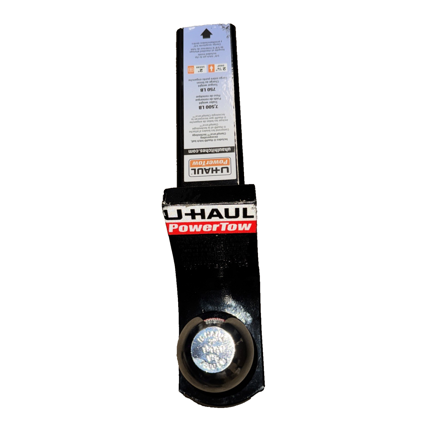 U-HAUL POWER TOW 2-1/4" DROP BALL MOUNT & 2" BALL 7500 LB TRAILER HITCH NEW
