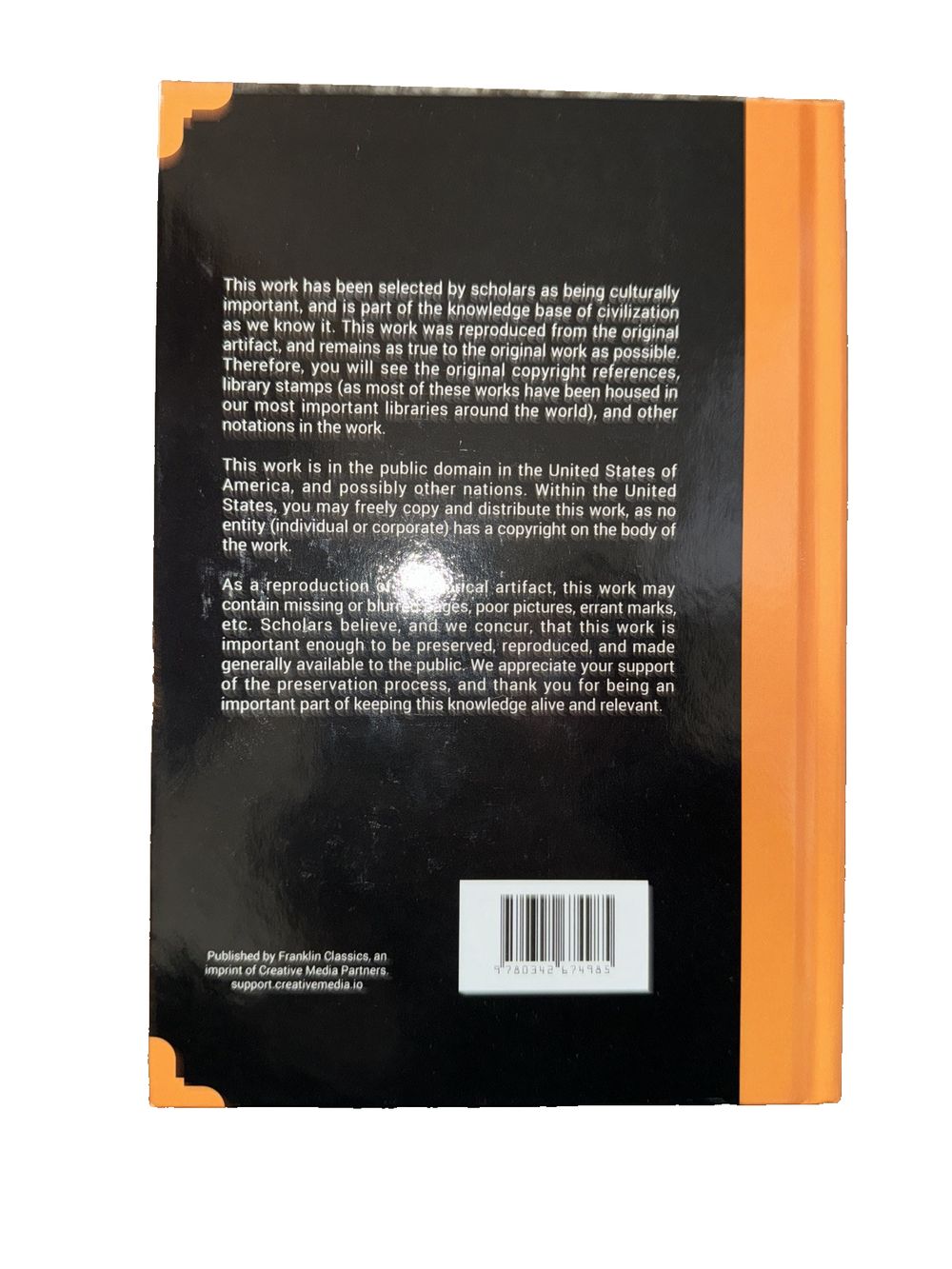 Two Treatises On Civil Government, DaveyDooDeals – the book cover for the book, with a black and orange background