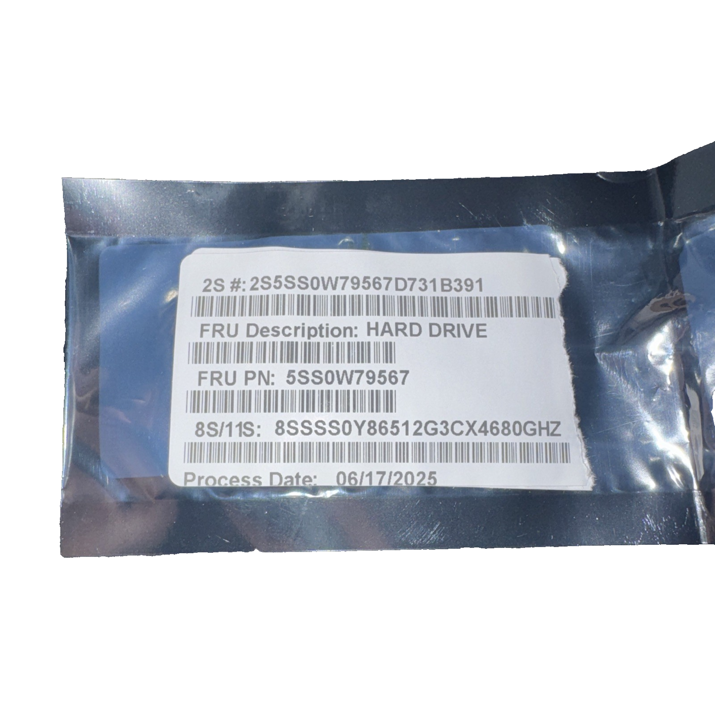 Original 5SS0W79567 Lenovo Hard Drive M.2 SSD 2280 PCIe4x4 256GB