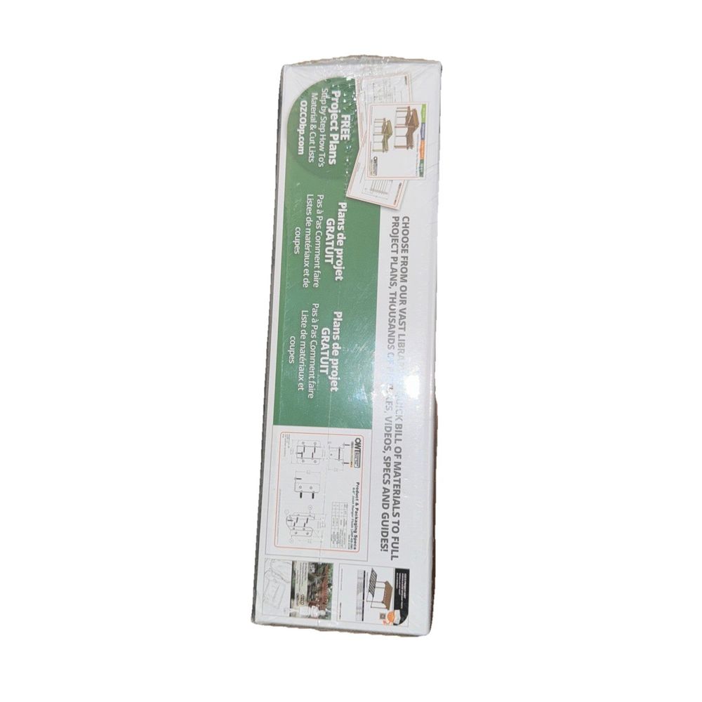 OZCO 51739 Ironwood Joist Hanger Flush 6 to 8-inch, (6 per Pack) – a box of white paper with a green label