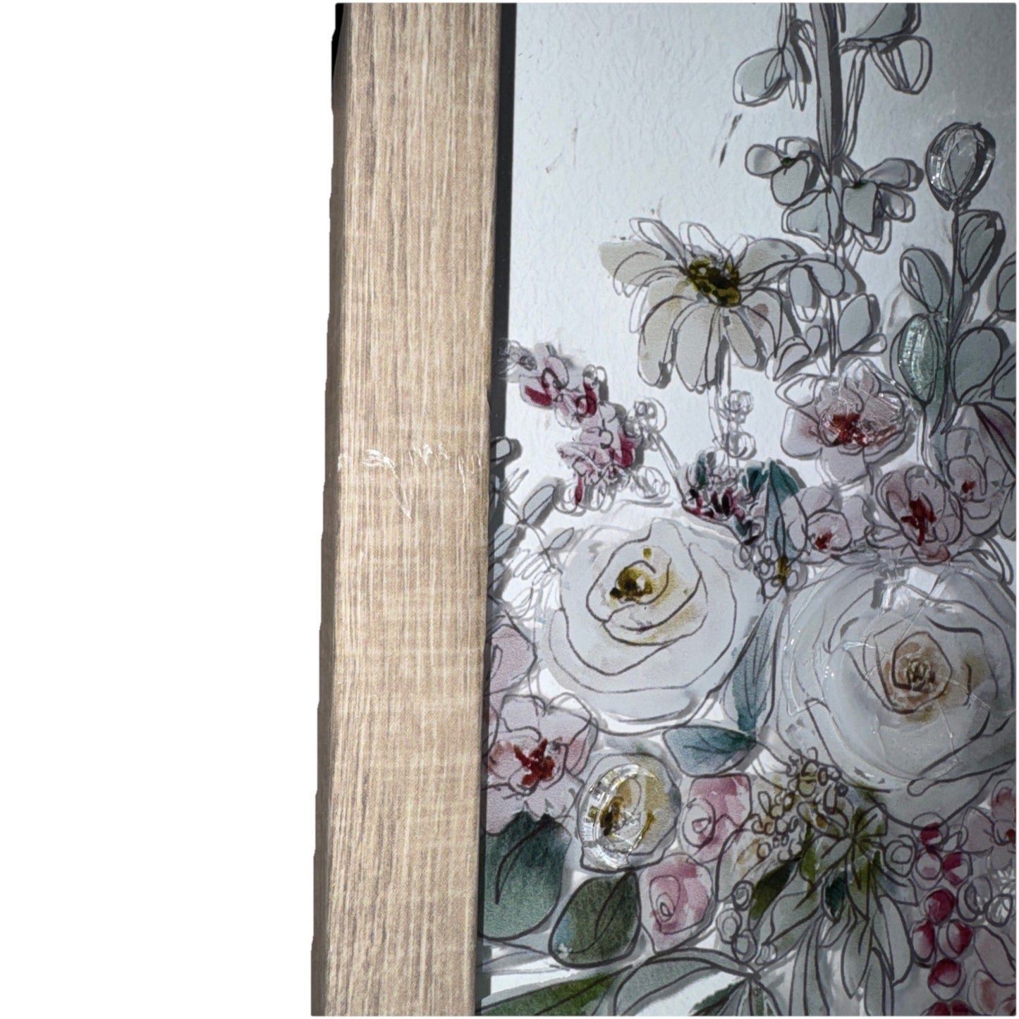 Flower Wall Art Mural 7" x 12"