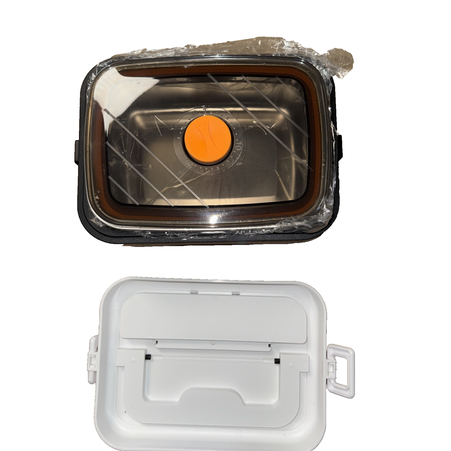 White Smart Heated Lunch Box 60 W 1L Capacity ( No Charging Cord - USB C)