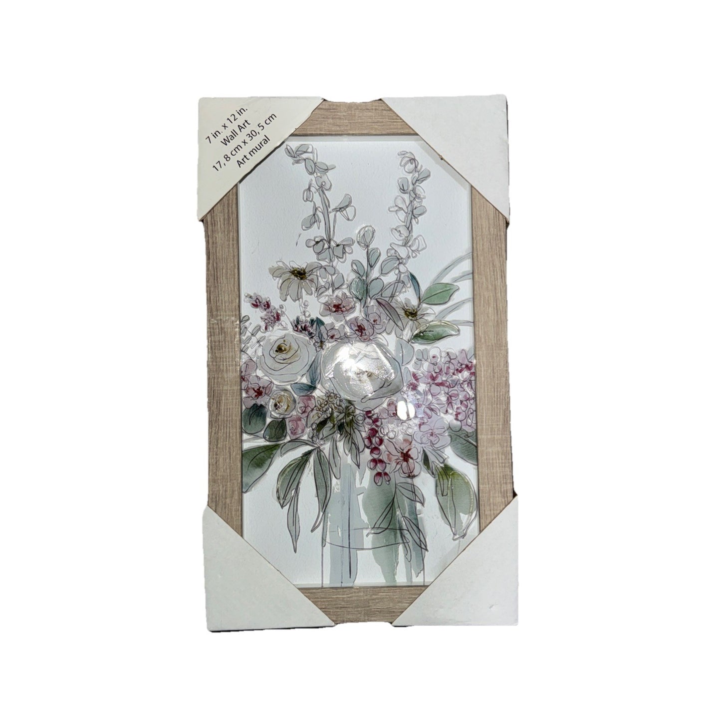 Flower Wall Art Mural 7" x 12"