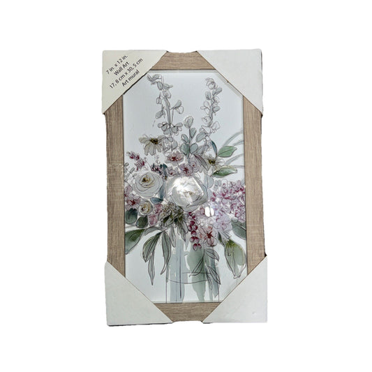 Flower Wall Art Mural 7" x 12"