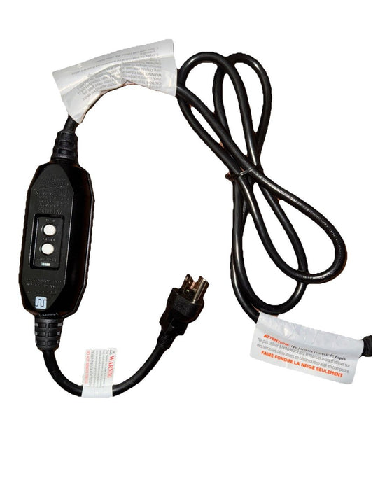 ELEGRP G1215CA G20CAR Auto-Monitoring GFCI Replacement Plug Inline – a black car charger with a cable