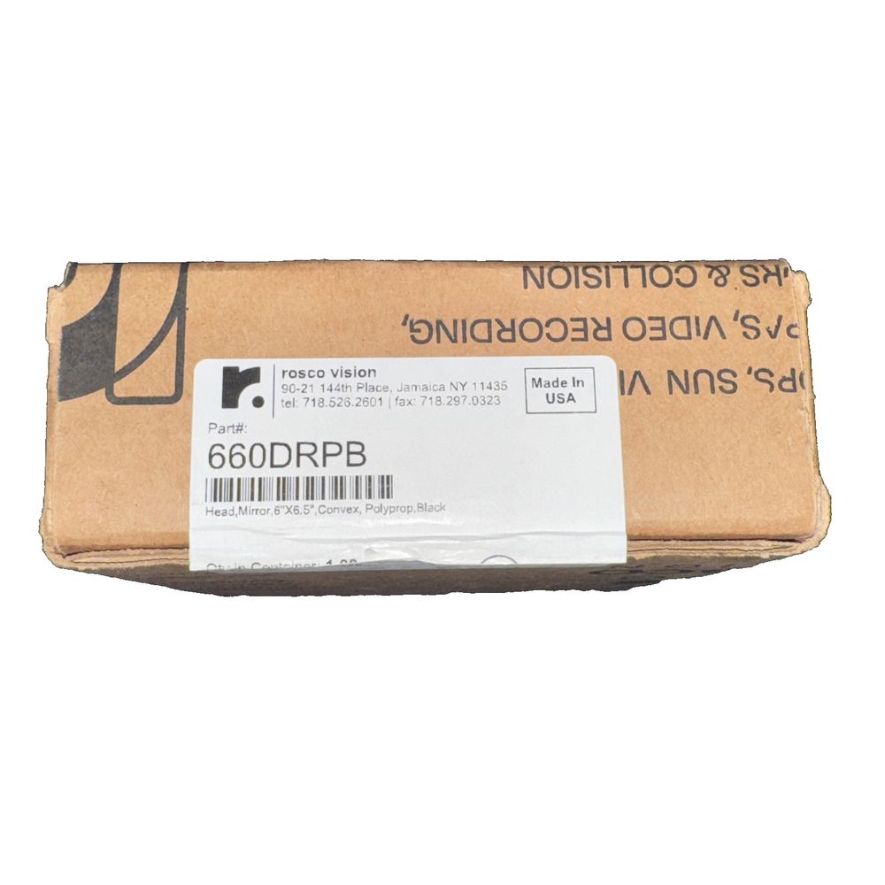 Rosco vision 660DRPB Head Mirror 6" 6.25" Convex Polyprop, Black – a box of the new gd - rpb