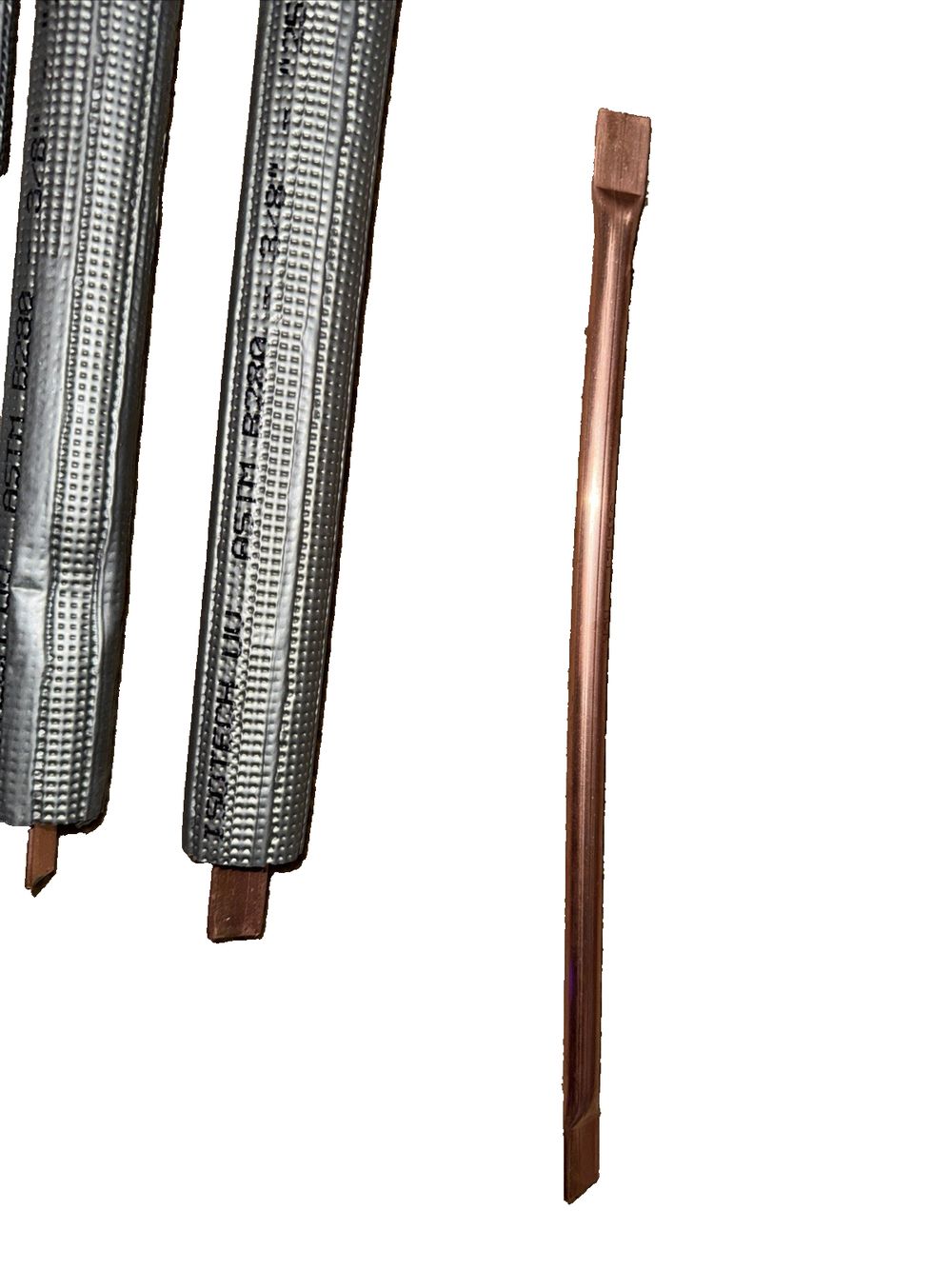 Grounding Strap 5 Pack 11" Long With Insulated Tubing, Unbranded – a pair of copper and copper colored metal handles