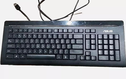 ASUS Black Wired Keyboard KB34211 - Sleek & Reliable Office & Gaming Keyboard – a computer keyboard with a cord cord