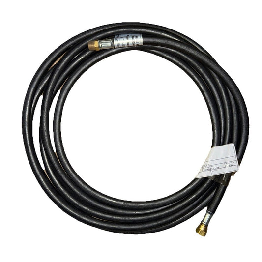BBQ Hose 20Ft Natural Gas, Unbranded – a black leather cord with a brass fitting