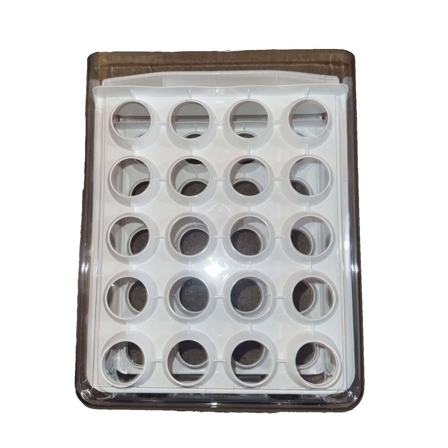 2 Tiered Egg Shelf White 20 Eggs Per Tier - 40 Eggs Total Storage
