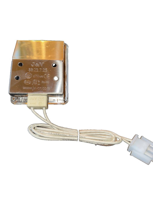 J&V Science and Technology Oven Lamp 88.21.7.25 – a small, metal housing with a white cord