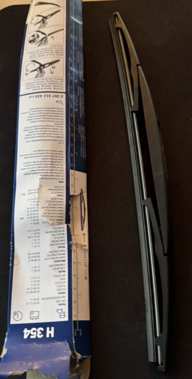 Bosch Automotive H354 Rear Wiper Blade; 14" - Single – a black and white paper with a pen on it