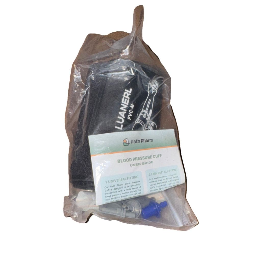 Path Pharm Blood Pressure Cuff - Premium Blood Pressure Monitor Cuff Compatible, Path Farm – a bag of black plastic material
