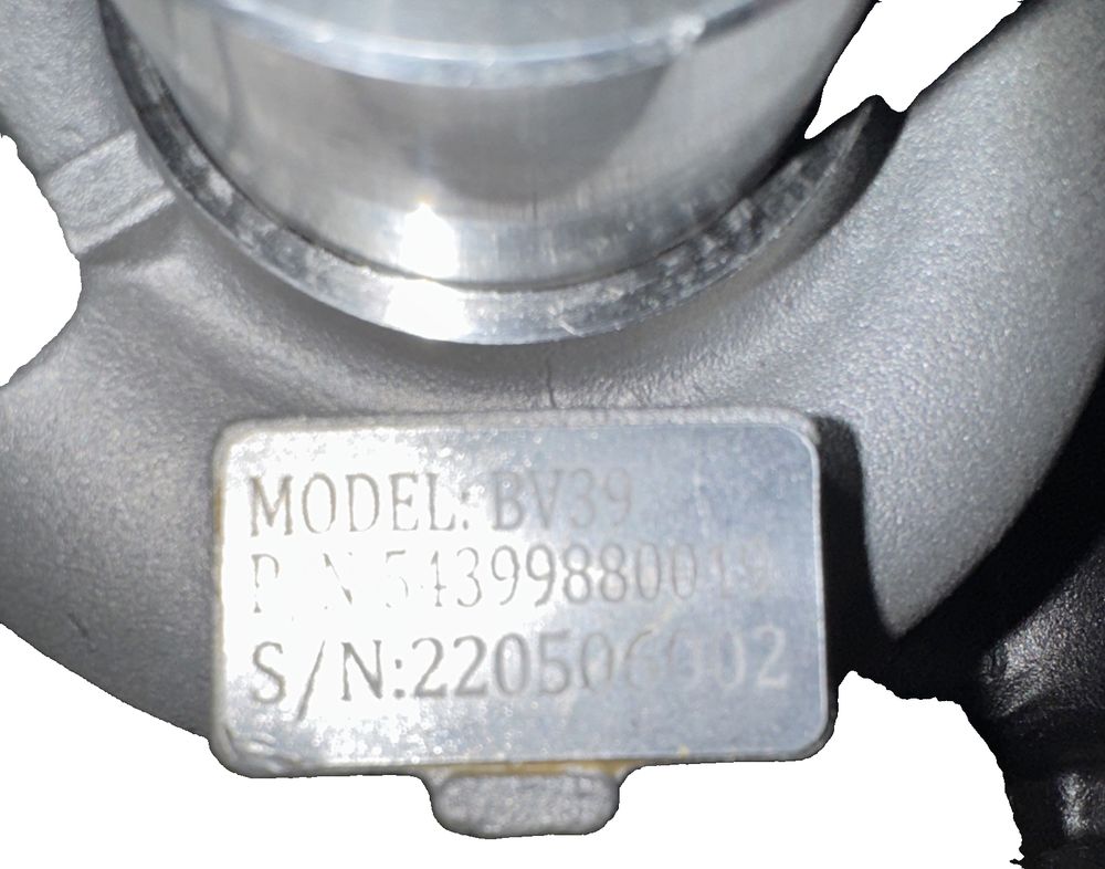 Turbocharger SEAT SKODA VOLKSWAGEN 1.9 TDI AXR 100 HP TURBO 54399880019, Unbranded – a close up of a metal pipe