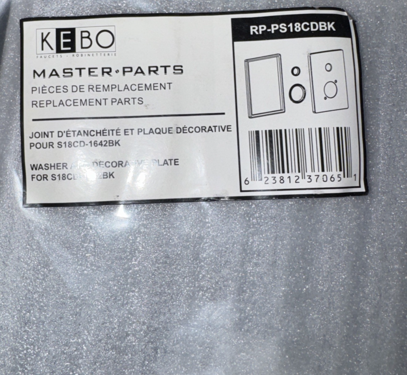 KEBO RP-PS18CDBK Washers and decorative plate