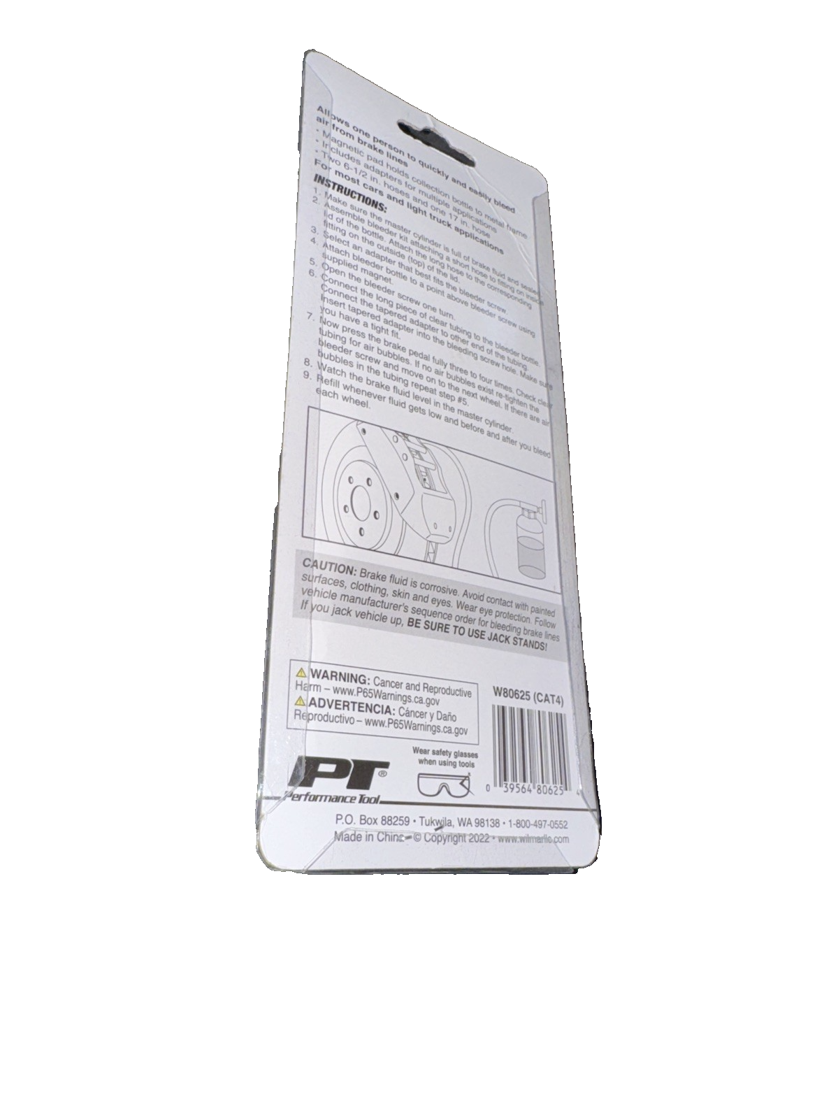 Performance Tool W80625 Brake Bleeder Kit