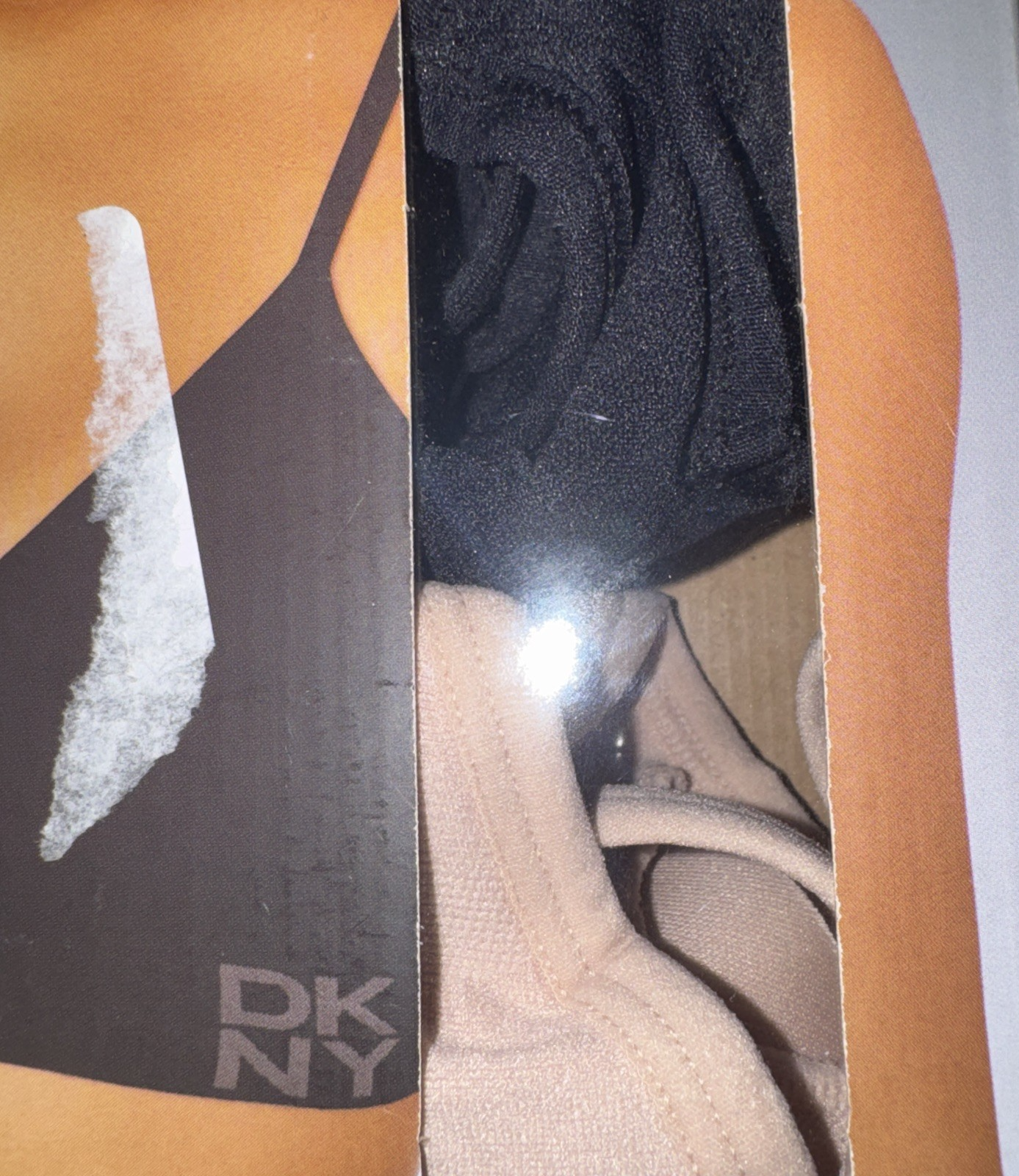 DKNY 2-Pack Seamless Bra Colors Beige And Black Size XL