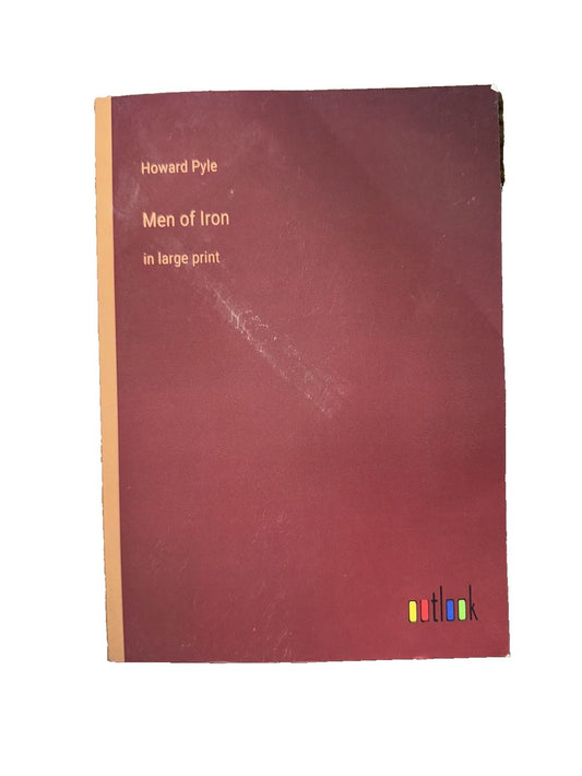 Men of Iron: in large print Paperback – November 1, 2022, DaveyDooDeals – a book with a red cover and a yellow border