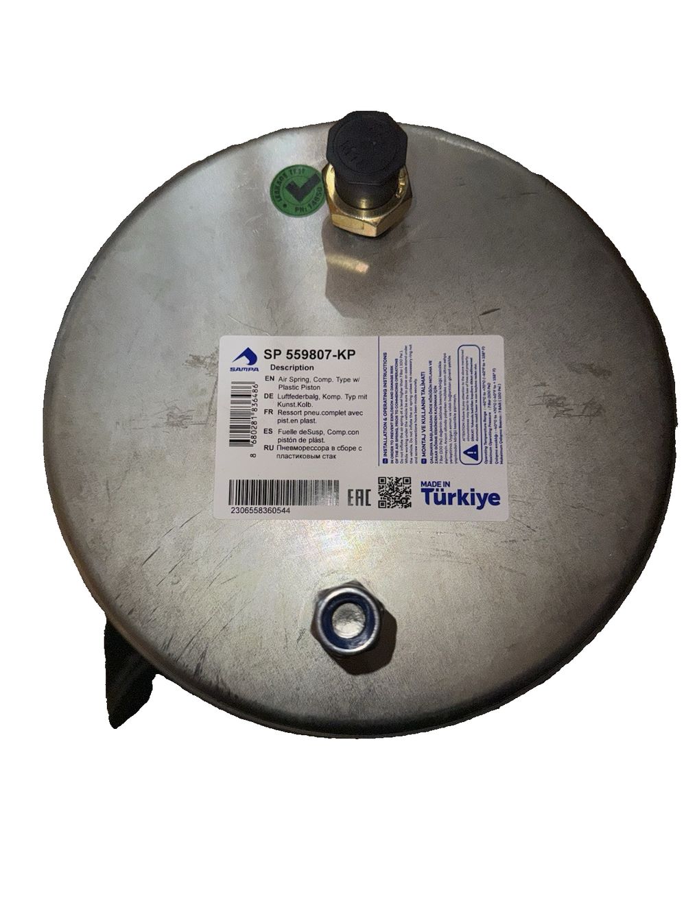 Sampa SP559807 Air Spring – a stainless drum with a green cap