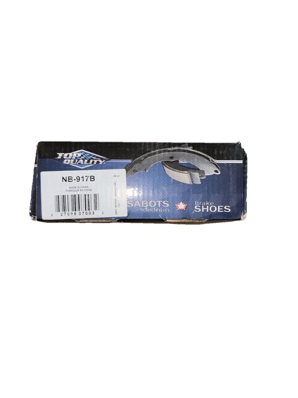 Rear Drum Brake Shoe NB-917B For Toyota Yaris Prius, Top Quality – a black and white label with a white label on it