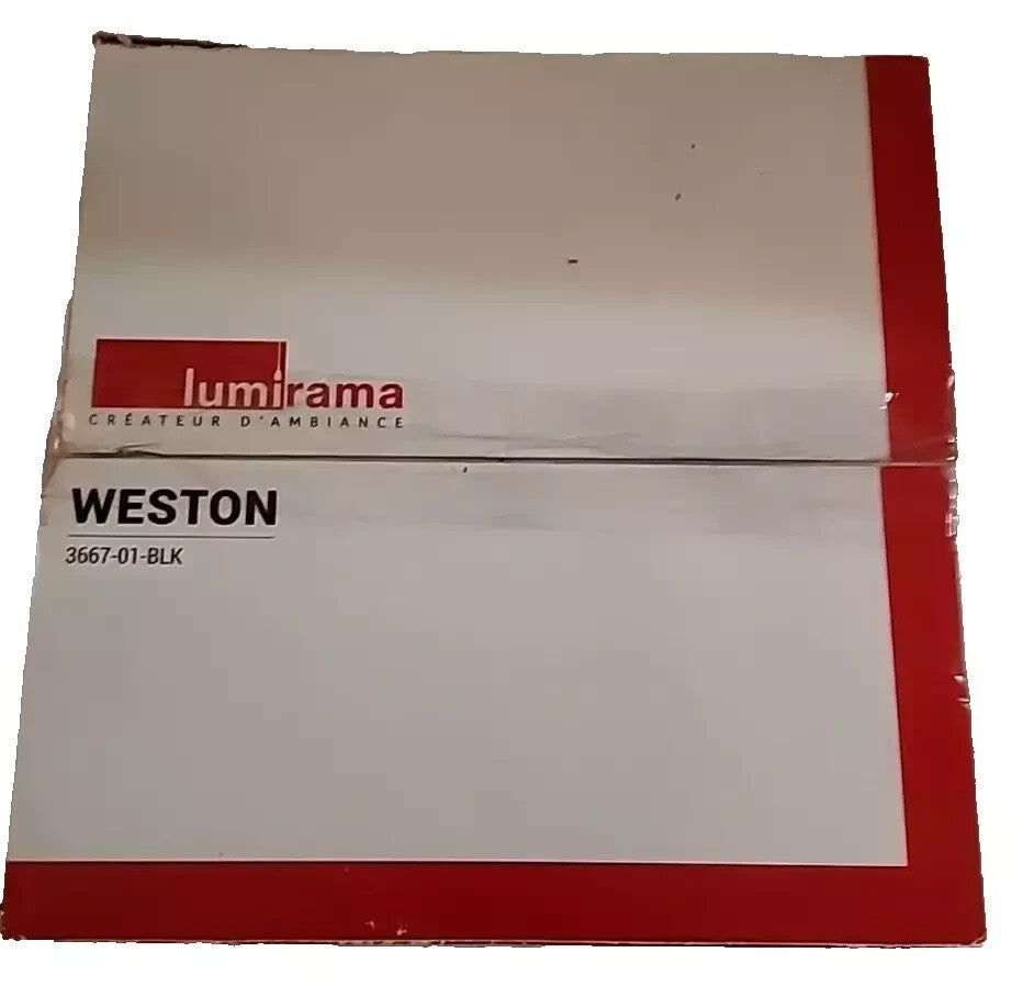 Vintage Weston 1-Light Pendant Fixture - Black & Wood Rustic Lighting - 60W – a box of white paper with a red stripe