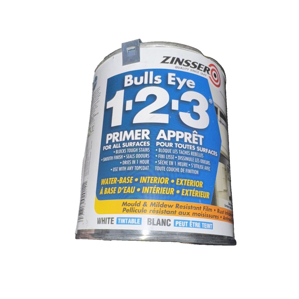 Rust-Oleum Bulls Eye 1-2-3 Water-Base Primer for All Surfaces in Tintable White,, DaveyDooDeals – a can of zinc zinc zinc zinc zinc zinc zi…