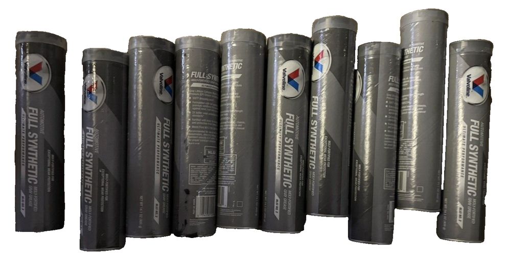 Valvoline VV985 Synthetic Grease (Synpower Full - 14.1oz), 50 Pack Bubble – a group of black aluminum foil rolls
