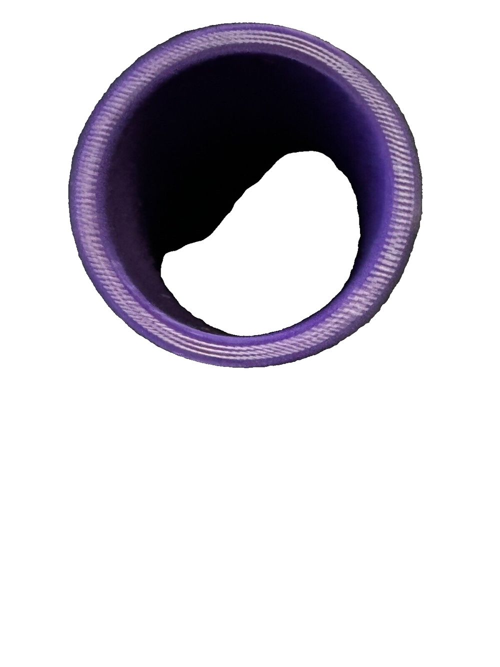 Mishimoto 2.5" to 2.75" Silicone Transition Coupler, Purple – a purple ring with a white background