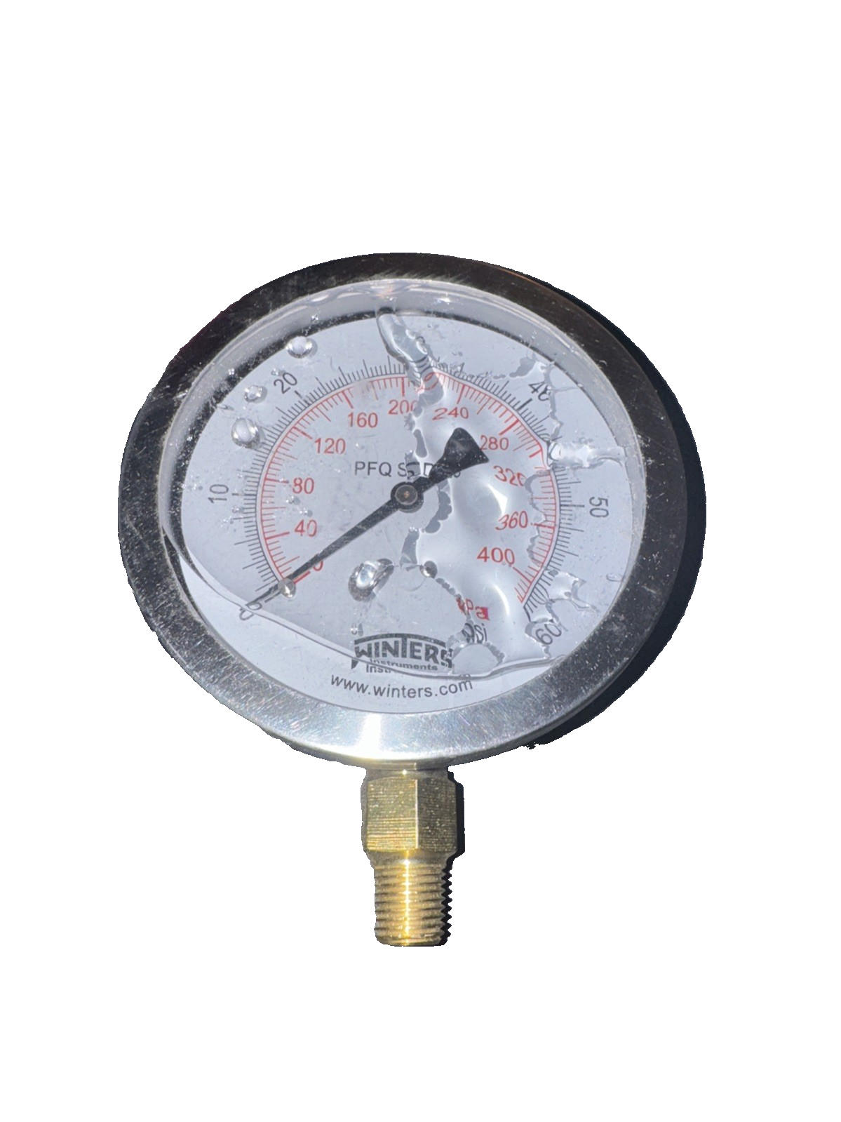Winters PFQ Series Stainless Steel 304 Dual Scale Liquid Filled (No Packaging)